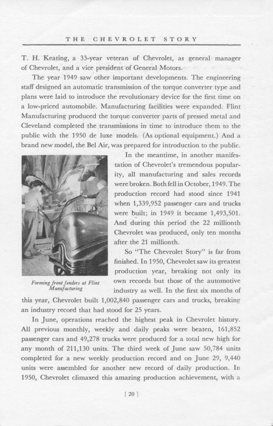 The Chevrolet Story - Published 1951 Page 20